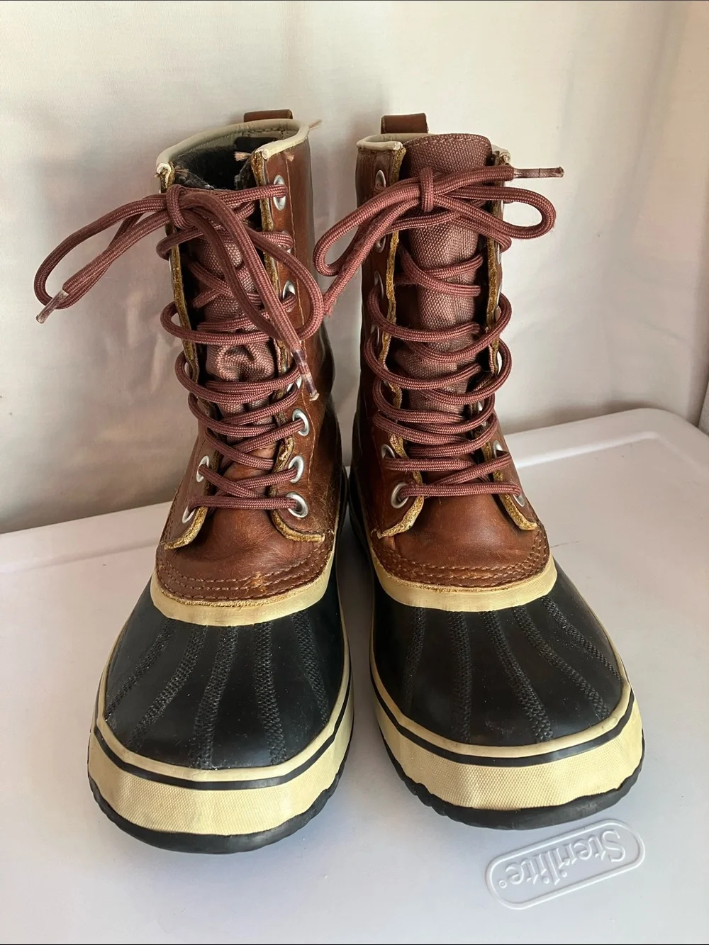 Sorel 1964 Premium LTR waterproof winter insulated boots brown leather women’s 8
